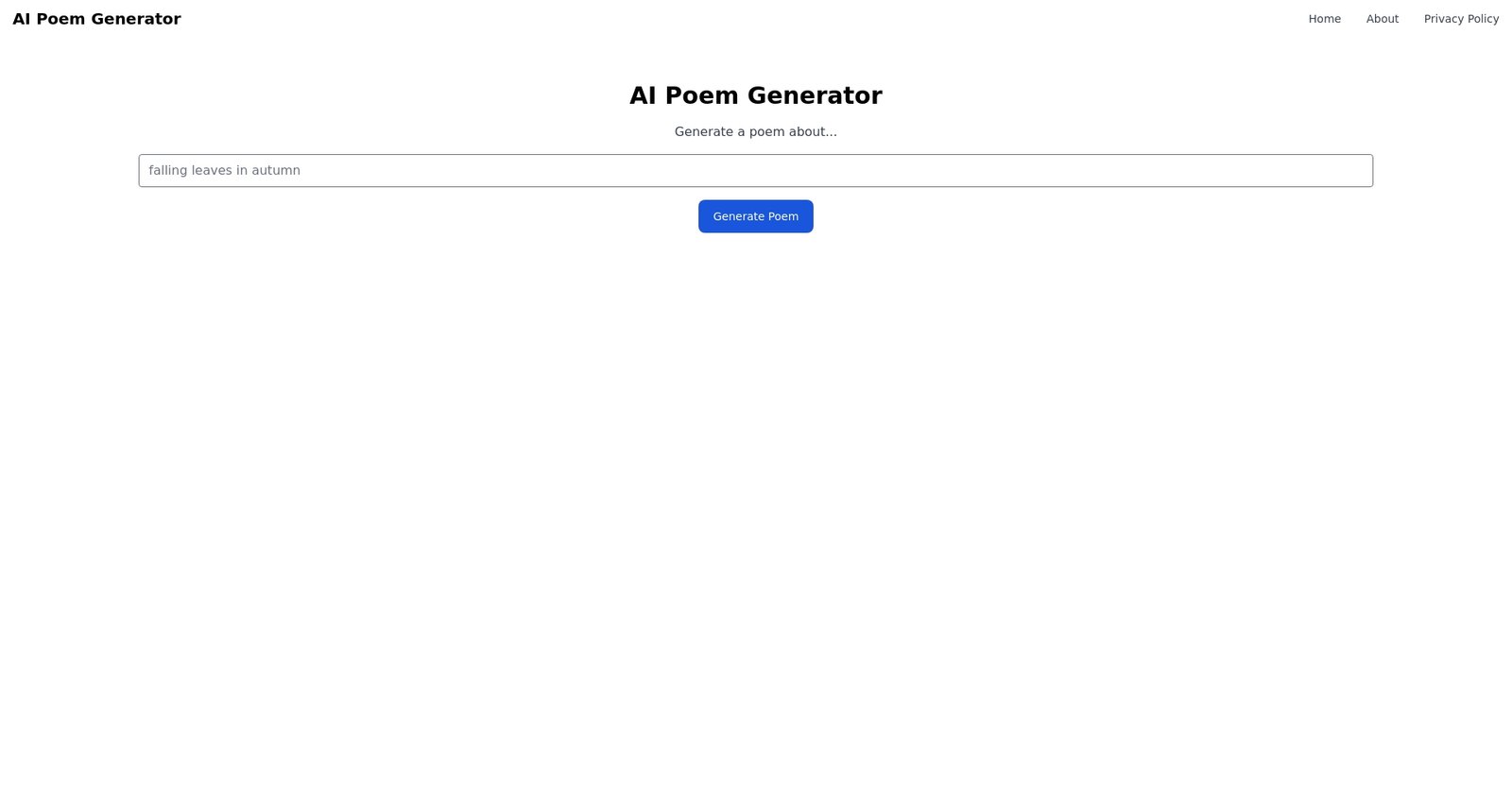 AI Poem Generator