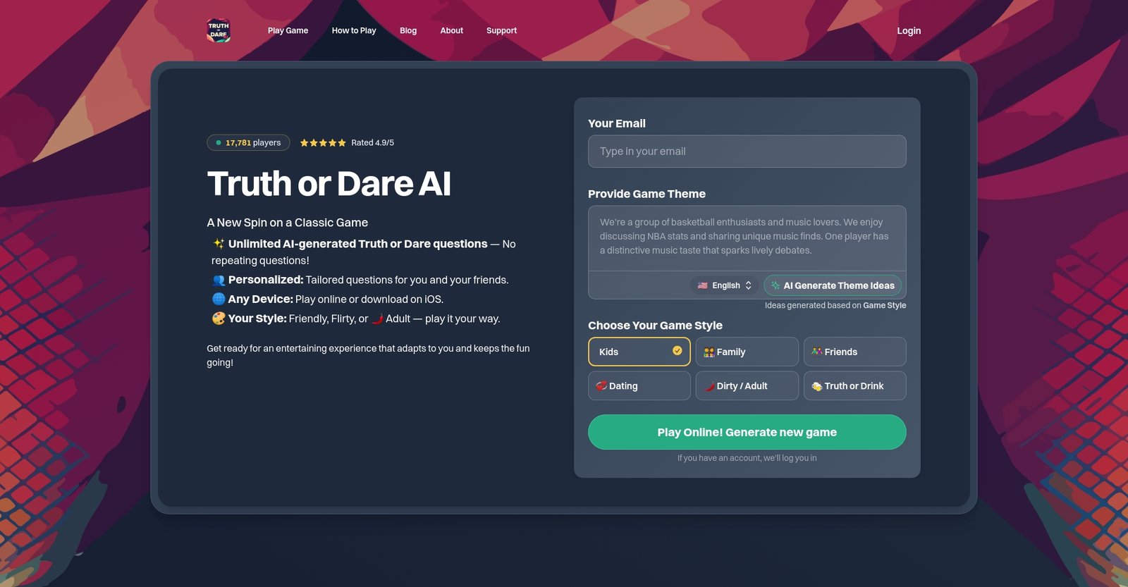 Truth or Dare AI