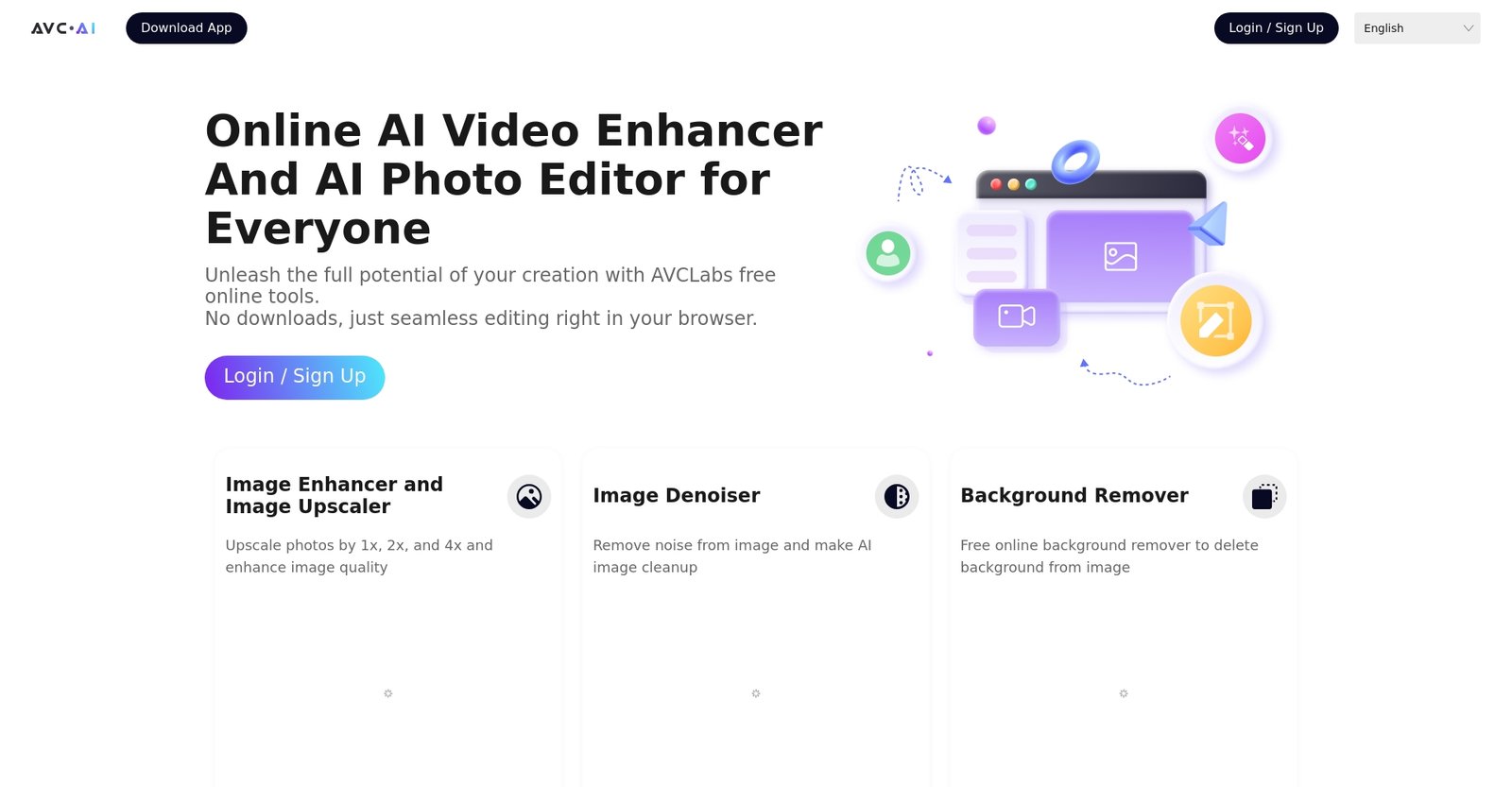 AVCLabs Photo Enhancer AI Online