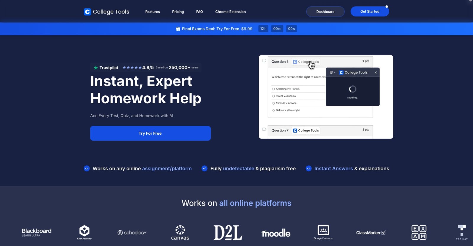 College Tools – Homework Solver