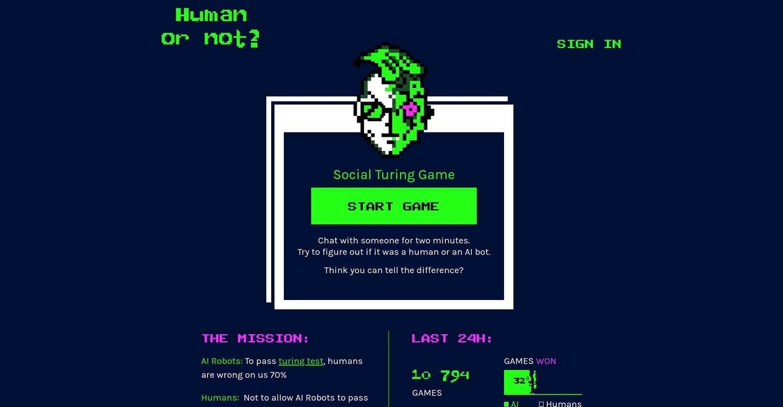 Human or Not: A Social Turing Game