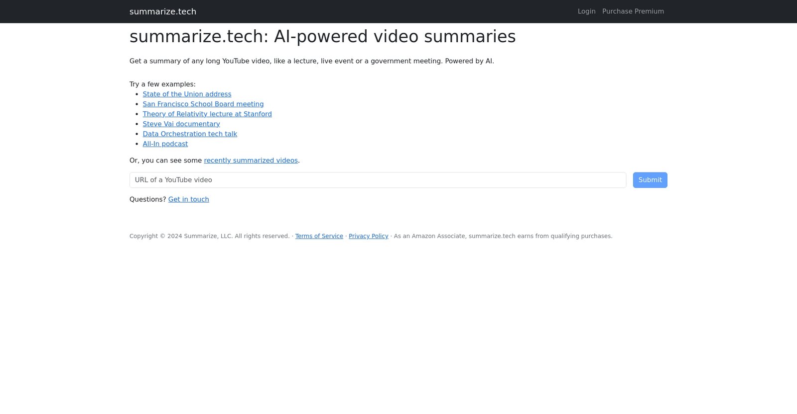 Summarize Tech