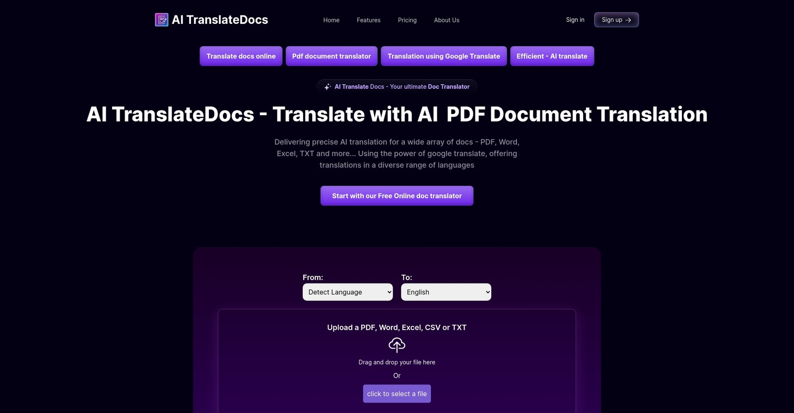 AI TranslateDocs