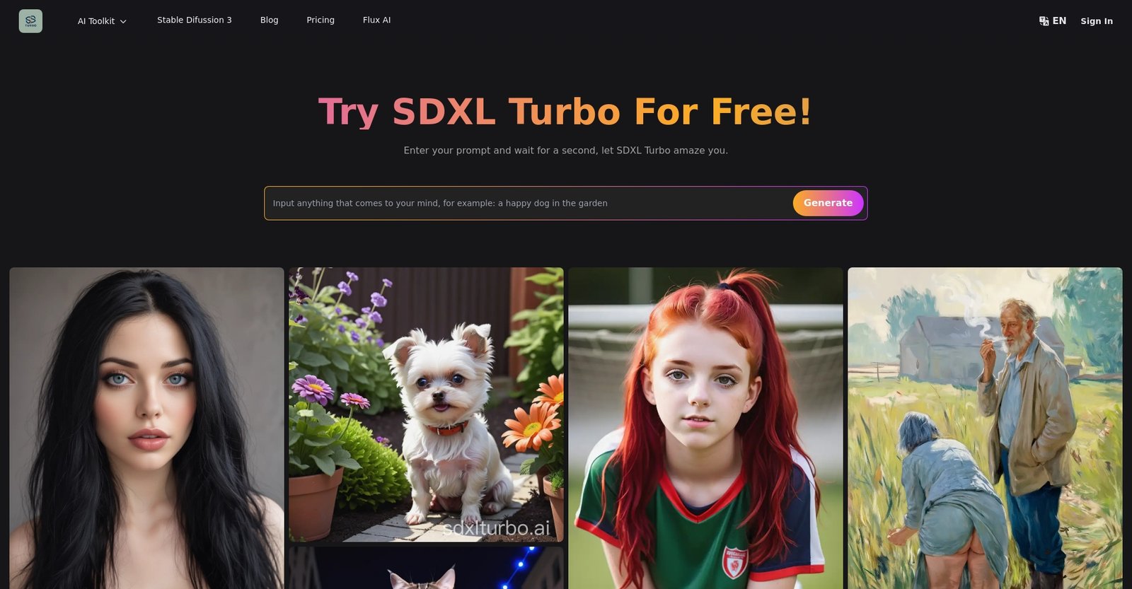 SDXL Turbo Playground