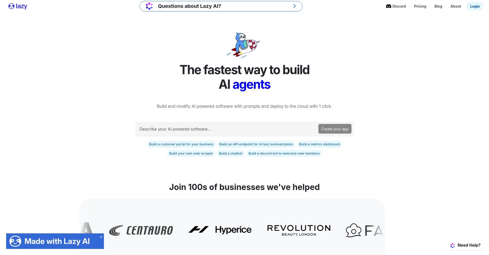 Lazy AI