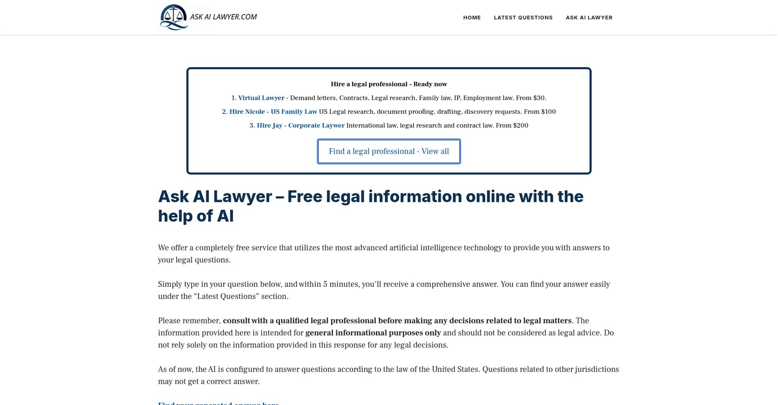 Ask AI Lawyer